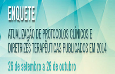 Enquete para Consulta Pública sobre atualização dos PCDTs até 26/10/2016
